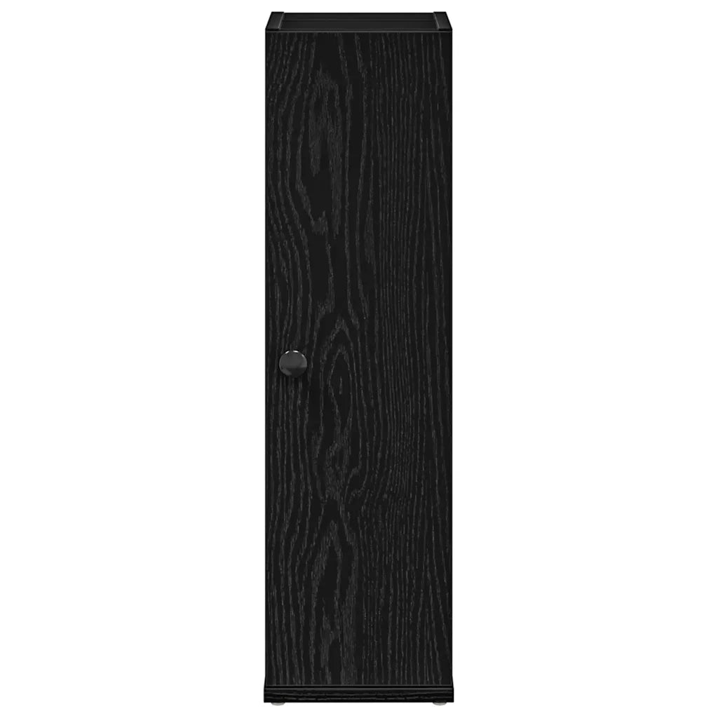 Mobile da Bagno con Portarotolo Nero 20,5x22x72 cm 858516