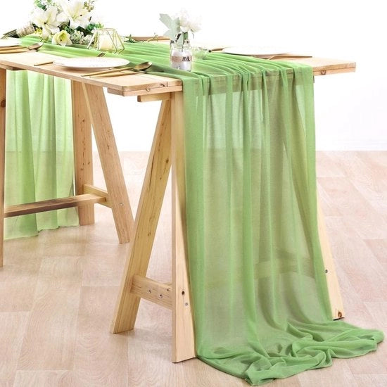 Tendal di chiffon verde per tenda da sposa 73*304cm - Decorazione romantica per matrimoni - Tenda per feste di compleanno - Tenda per docce per bambini - Decorazioni per alberi e porte natalizie