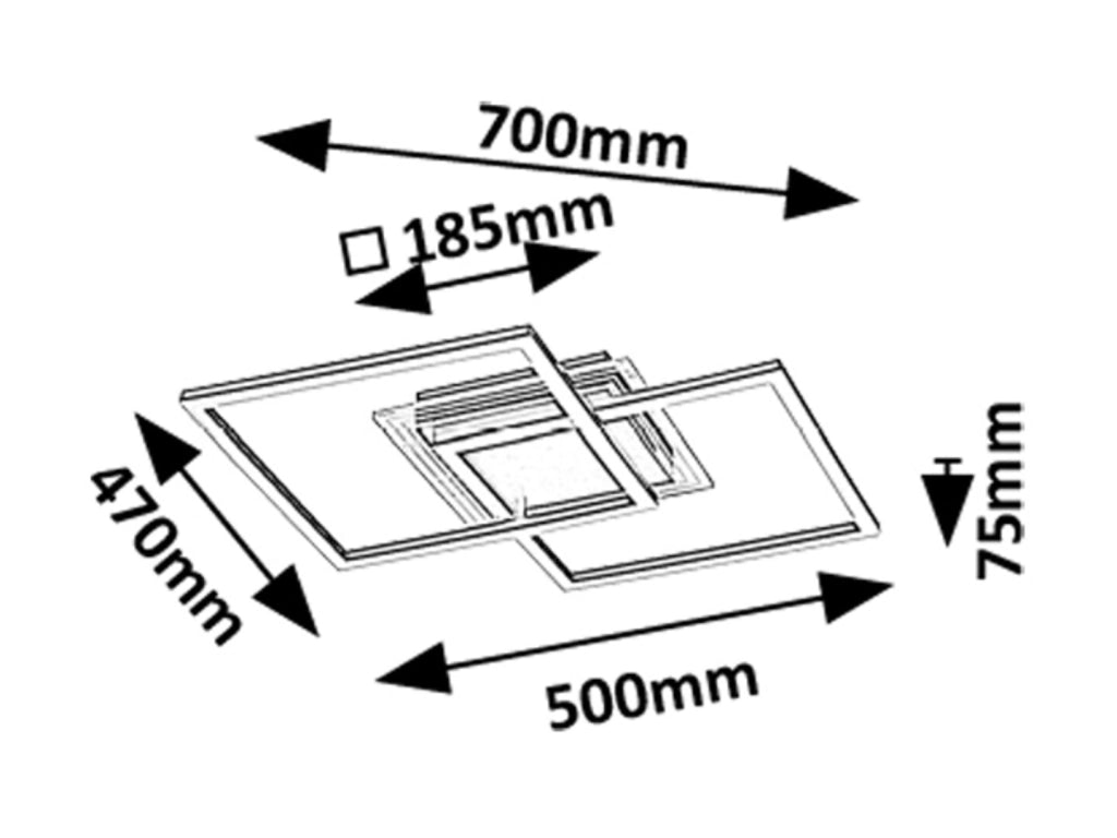 Plafoniera LED a quadrati Ottavia Rabalux 28W 3000K