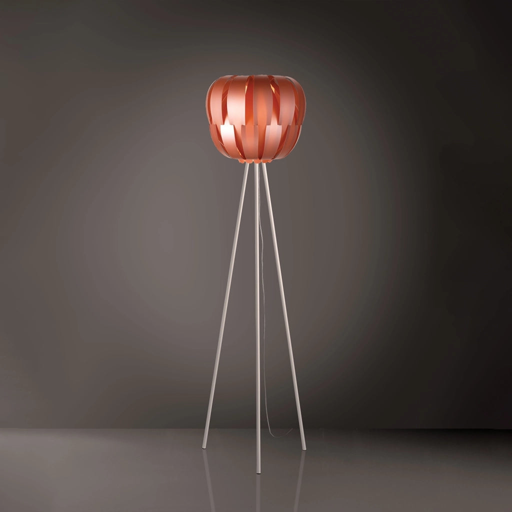 Piantana Moderna 3 Piediqueen Polilux ® Rame E Metallo 1 Luce E27