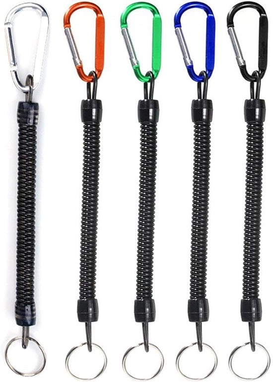 Set di 5 Cavi Elettrici Elastici con Fermo a Pistola per Attività All'aperto