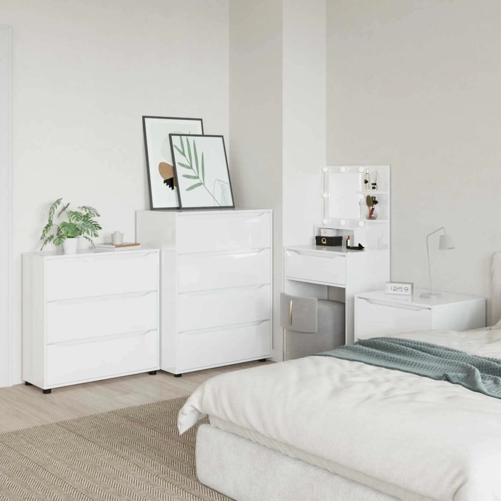 Armadio Bianco Lucido 80 x 31 x 81 cm Legno multistrato 888851