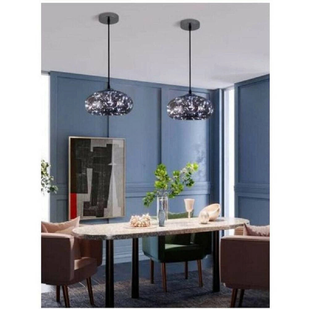 Trade Shop - Lampadario Led 10w A Cupola Effetto Cielo Stellato In Vetro Luce 7500k 3000k A48 -