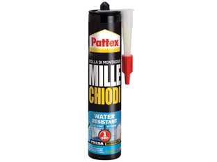 PATTEX MILLECHIODI WATER RESISTANT IN CARTUCCIA PER ESTERNI E INTERNI  gr.450    HENKEL