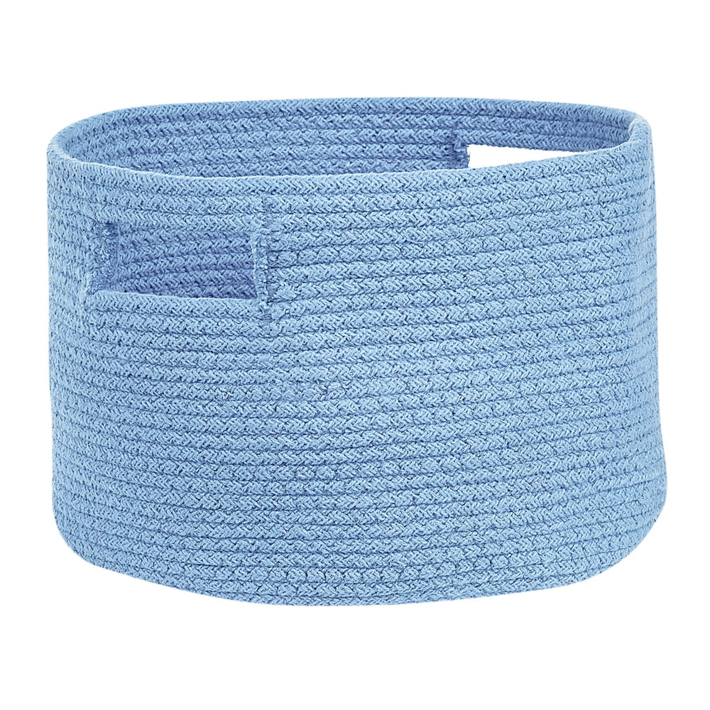 Set di 2 cesti in cotone intrecciato blu boho interno esterno