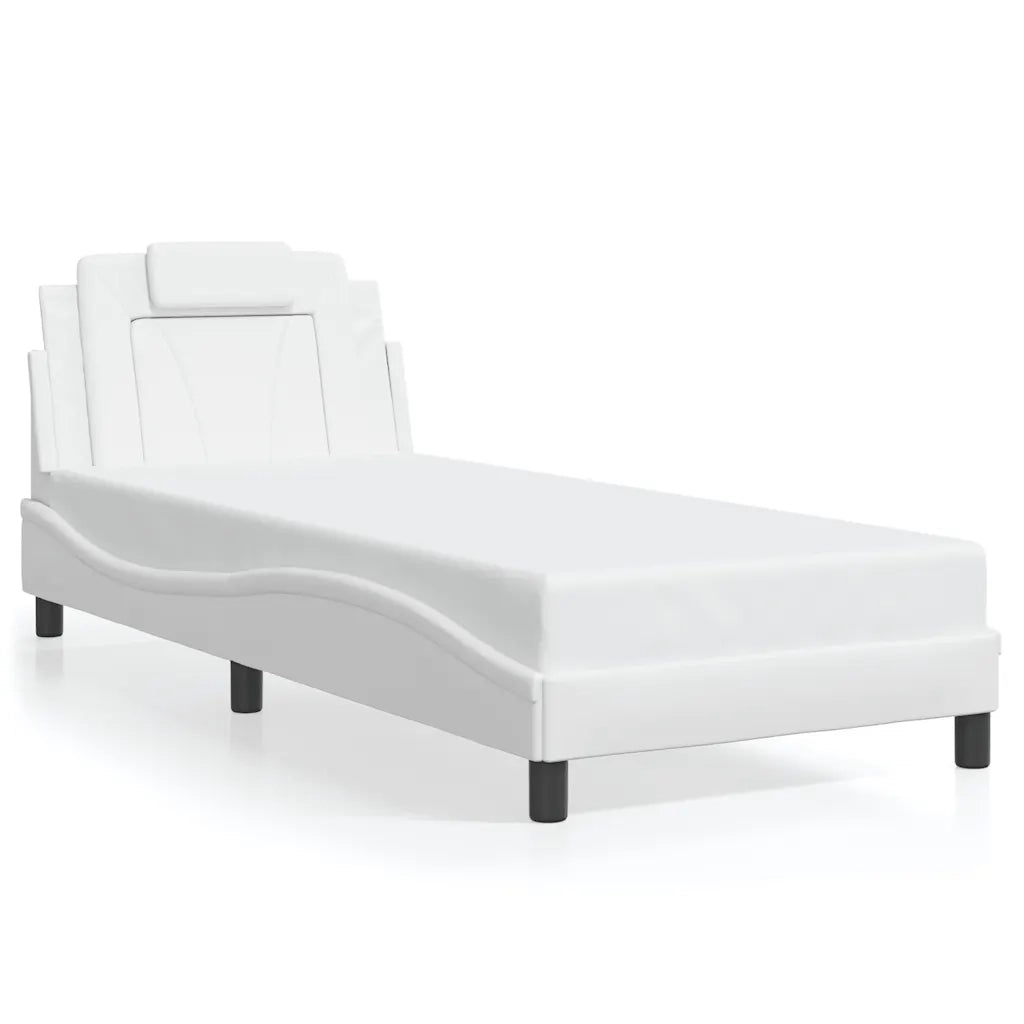 Giroletto con Testiera Bianco 80x200 cm in Similpellecod mxl 114892