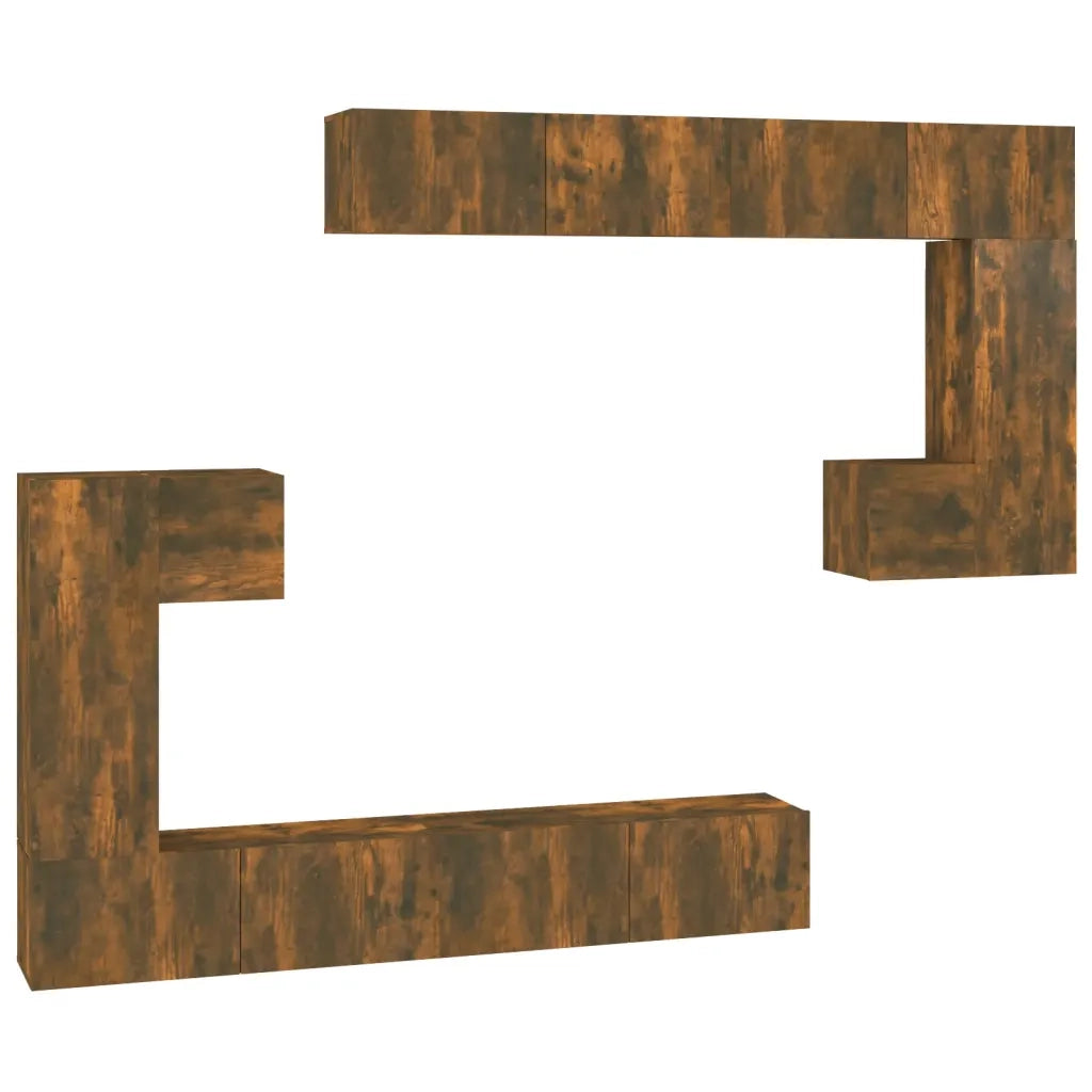 Mobile Porta TV a Parete Rovere Fumo in Legno Multistrato cod mxl 10169