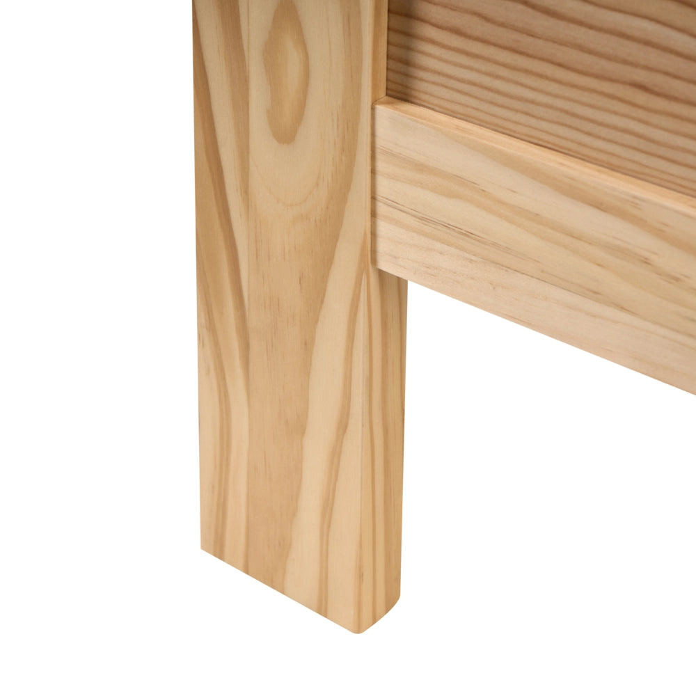 Letto in legno marrone chiaro 120 x 200 cm rete a doghe stile scandinavo tradizionale camera da letto