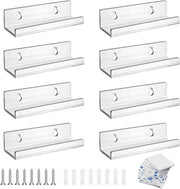 Set di 8 Pannelli di Vetro Acrilico Transparenti per CD e Foto – 10 x 3,5 x 3 cm