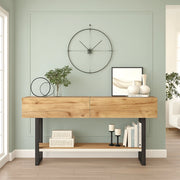 Madia Allein, Credenza Apertura a Ribalta, 139x43x76h cm Marrone Quercia