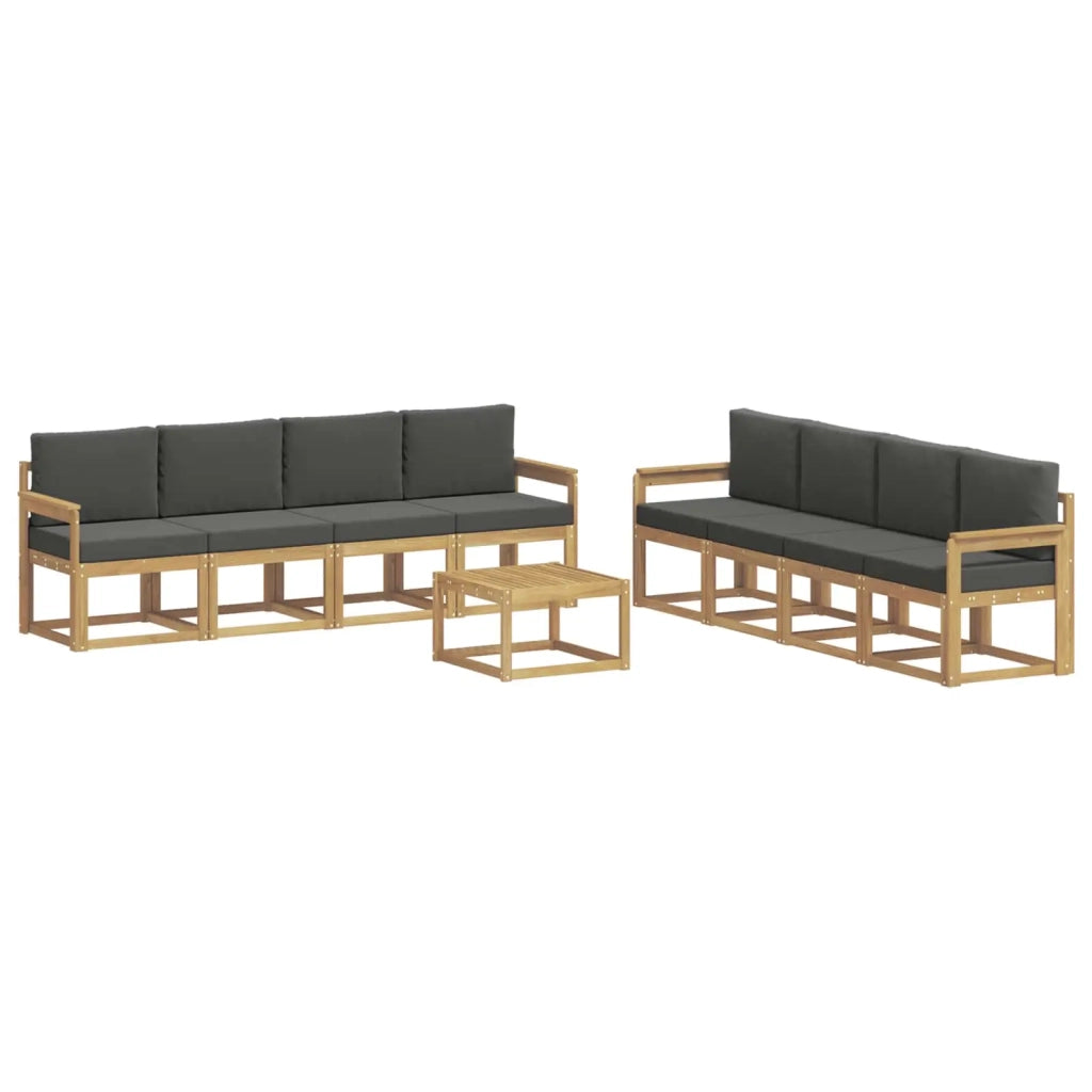 Set di divani da esterno 9 pz Bianco e Antracite 3387411