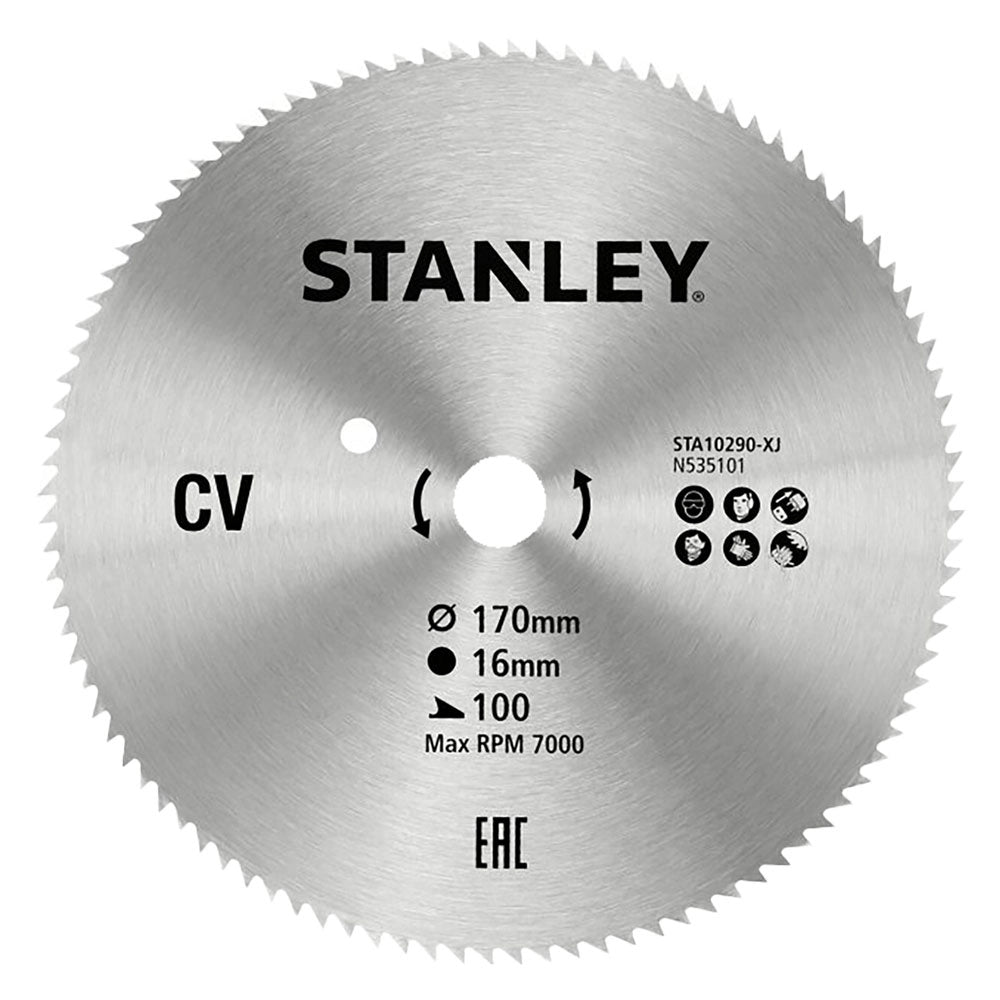 LAMA PER SEGA CIRCOLARE 'DENTI FINI' ø 170 mm - foro 16 mm  - STANLEY