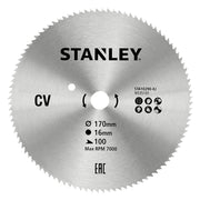 LAMA PER SEGA CIRCOLARE 'DENTI FINI' ø 170 mm - foro 16 mm  - STANLEY