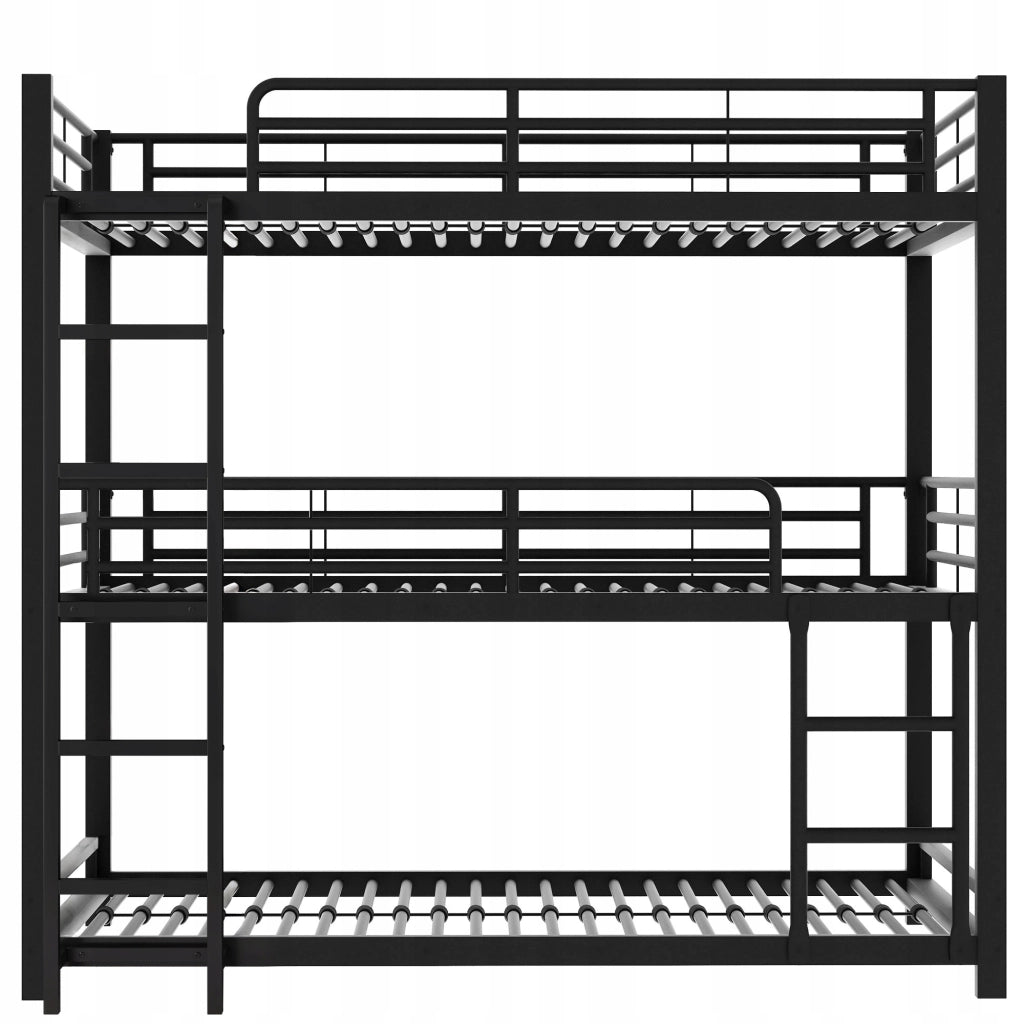 Letto a castello in metallo - Xylo - 90x200 - Nero