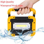 Trade Shop - Faro Led Lampada Lavoro Cob Portatile Antiurto Professionale 450 Lumens A Pile -