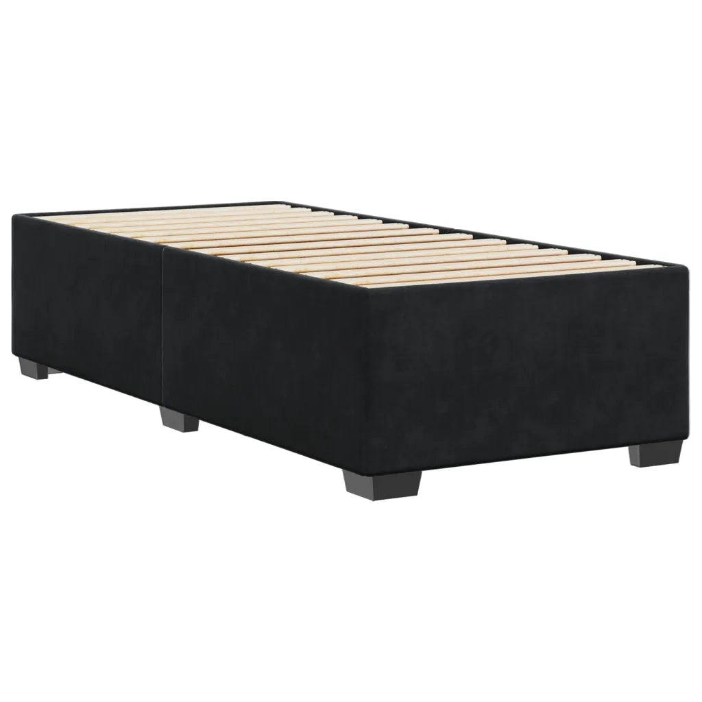 Letto singolo | Letto per adulti | Giroletto Nero 90x190 cm in Velluto