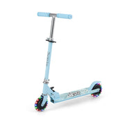 Monopattino pieghevole per bambini 66 x 33 x 80 cm 3 altezze regolabili ruote lampeggianti stile moderno alluminio azzurro 20_0014592