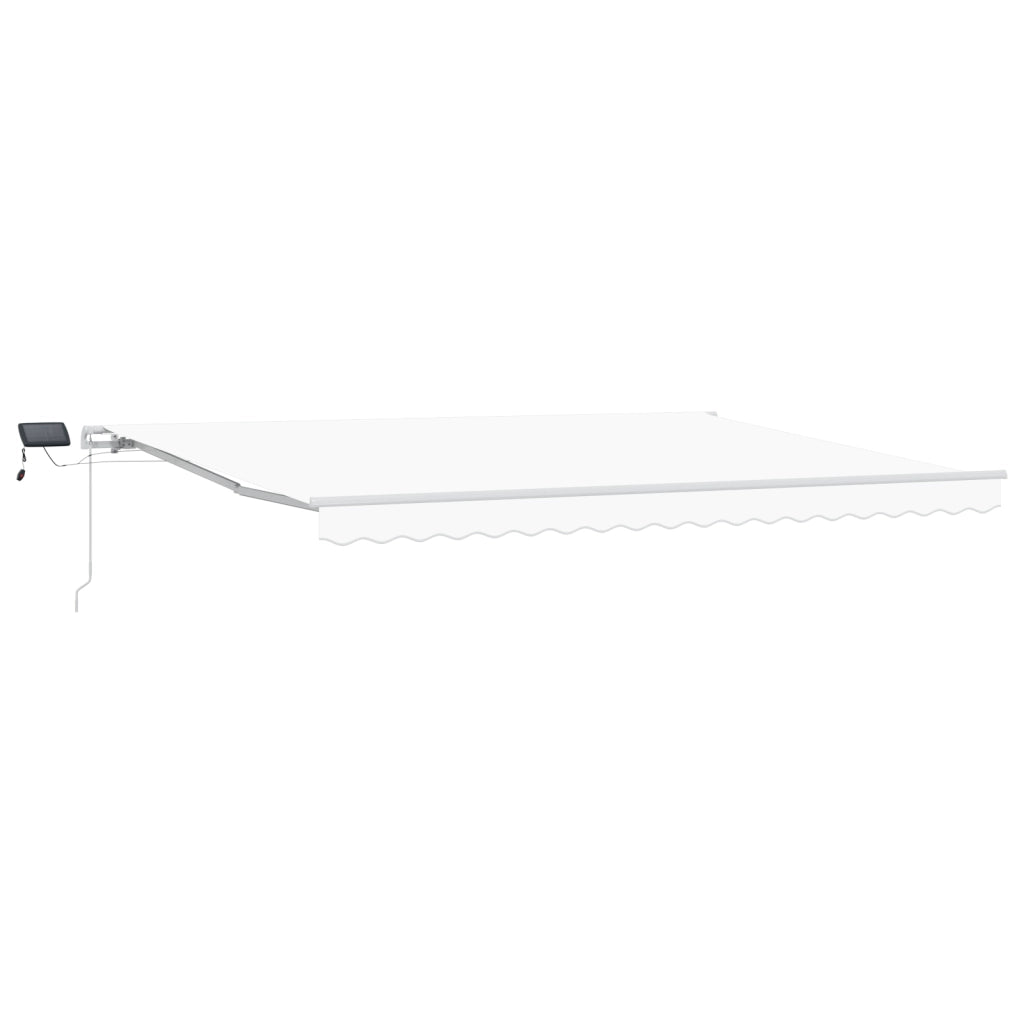 Tenda Retrattile Manuale con LED Bianca 450x300 cm
