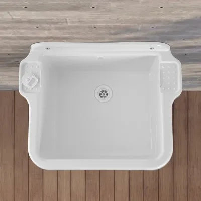 Pilozzo sospeso in resina 58x45 con kit di scarico e fissaggi inclusi