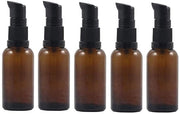 Kit di pompe per flaconi 30ml - 6 pezzi - vetro ambrato - chiusura ermetica - protezione solare - impermeabile - utile per viaggi - flacone per cosmetici
