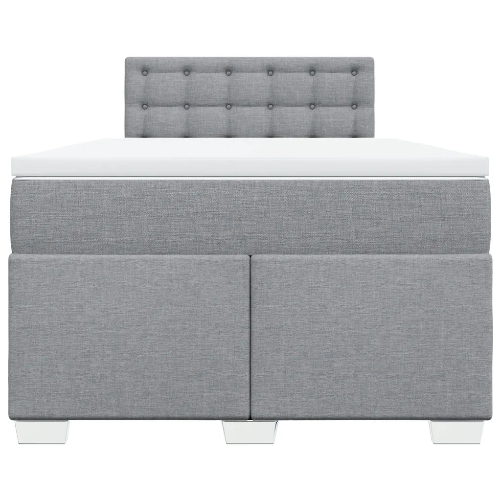 Giroletto a Molle con Materasso Grigio Chiaro 120x200cm Tessuto
