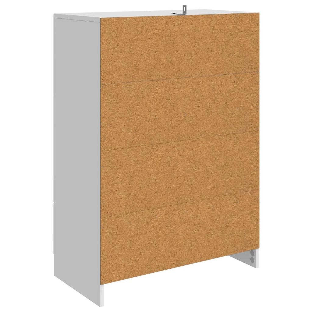 Credenza Bianco Lucido 66 x 34,5 x 92 cm Legno ingegnerizzato 895819