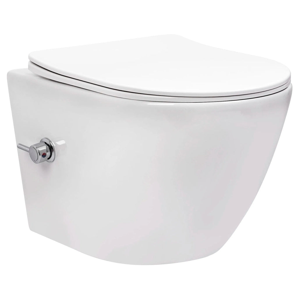 Vaso Wc Sospeso Rea Carlo Lux Rimless Con Funzione Bidet