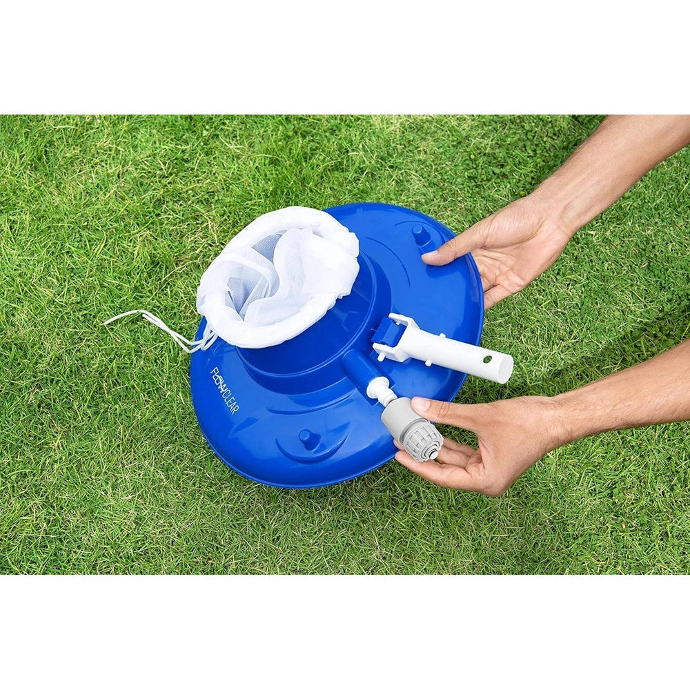 Trade Shop - Aspiratore Foglie Detriti Pulizia Per Piscina Aquasuction Con Ruote Spazzole 8 Getti 58657 -