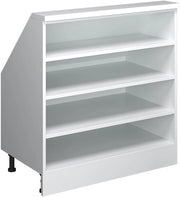 Mobile sottotetto Rion, Bianco, 80 x 81.6 cm con 4 scomparti, adatto per il salvaspazio sotto tetti spioventi