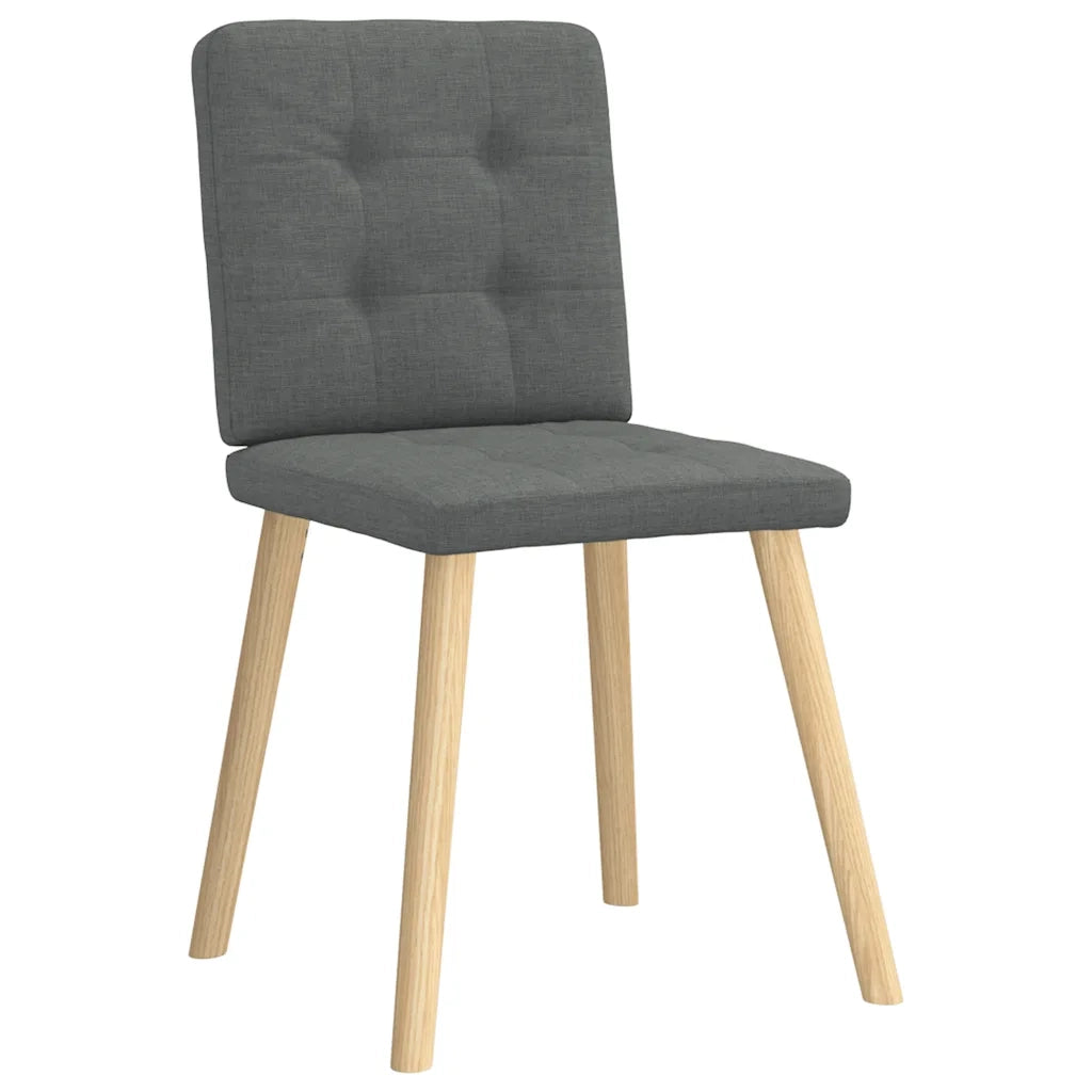 Sedie da Pranzo 4 pz Grigio Scuro in Tessuto 3315169