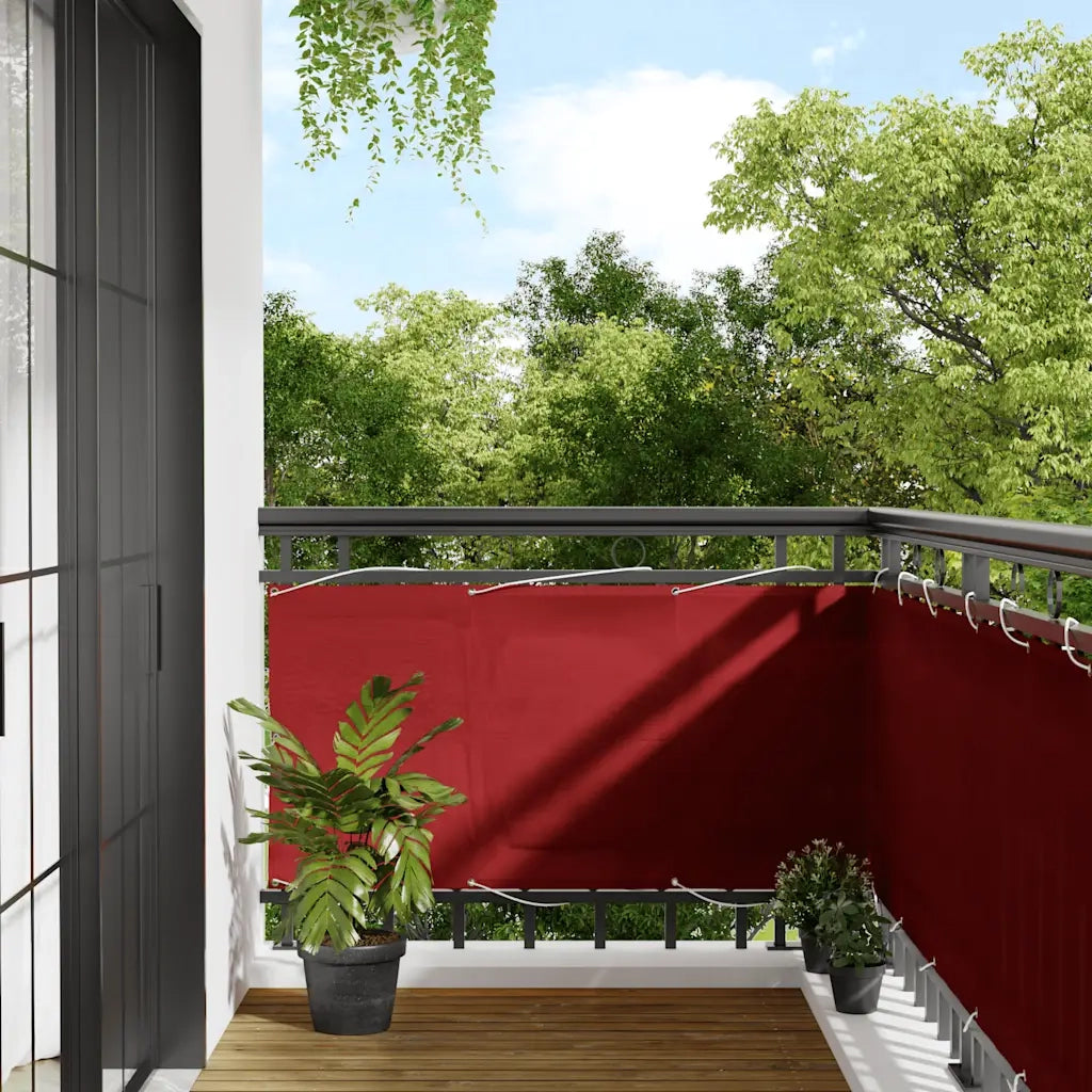 Paravento da Balcone Rosso 75x700 cm 100% Poliestere Oxford CFW1713223