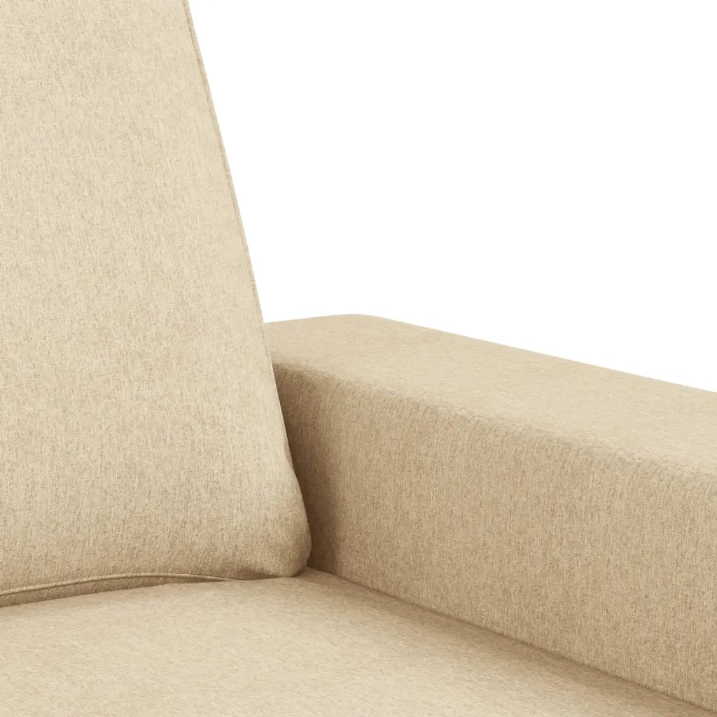 Poltrona | Sedia Relax con Poggiapiedi Crema 60 cm in Tessuto