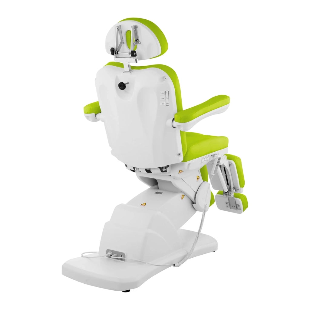 Poltrona pedicure elettrica professionale sintetica e acciaio inox verde 14_0001646