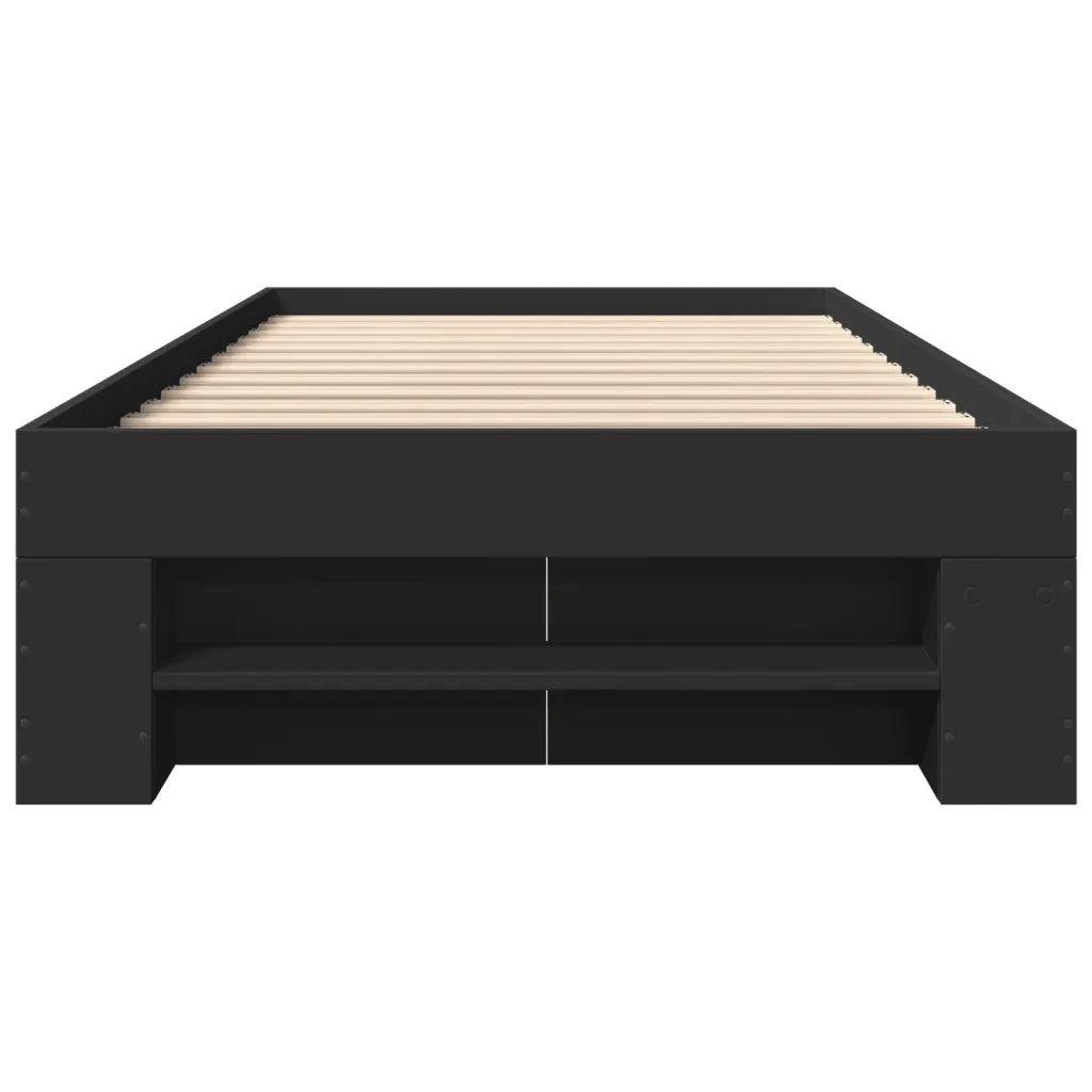 vidaXL Giroletto Nero 100x200 cm in Legno Multistrato