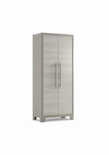 Armadio Resina 8 Ripiani Ribaltabili Beige