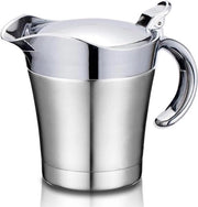 Termos doppio isolato in acciaio inossidabile, elegante termoskan in argento, ideale per la cena e le feste (450 ml)