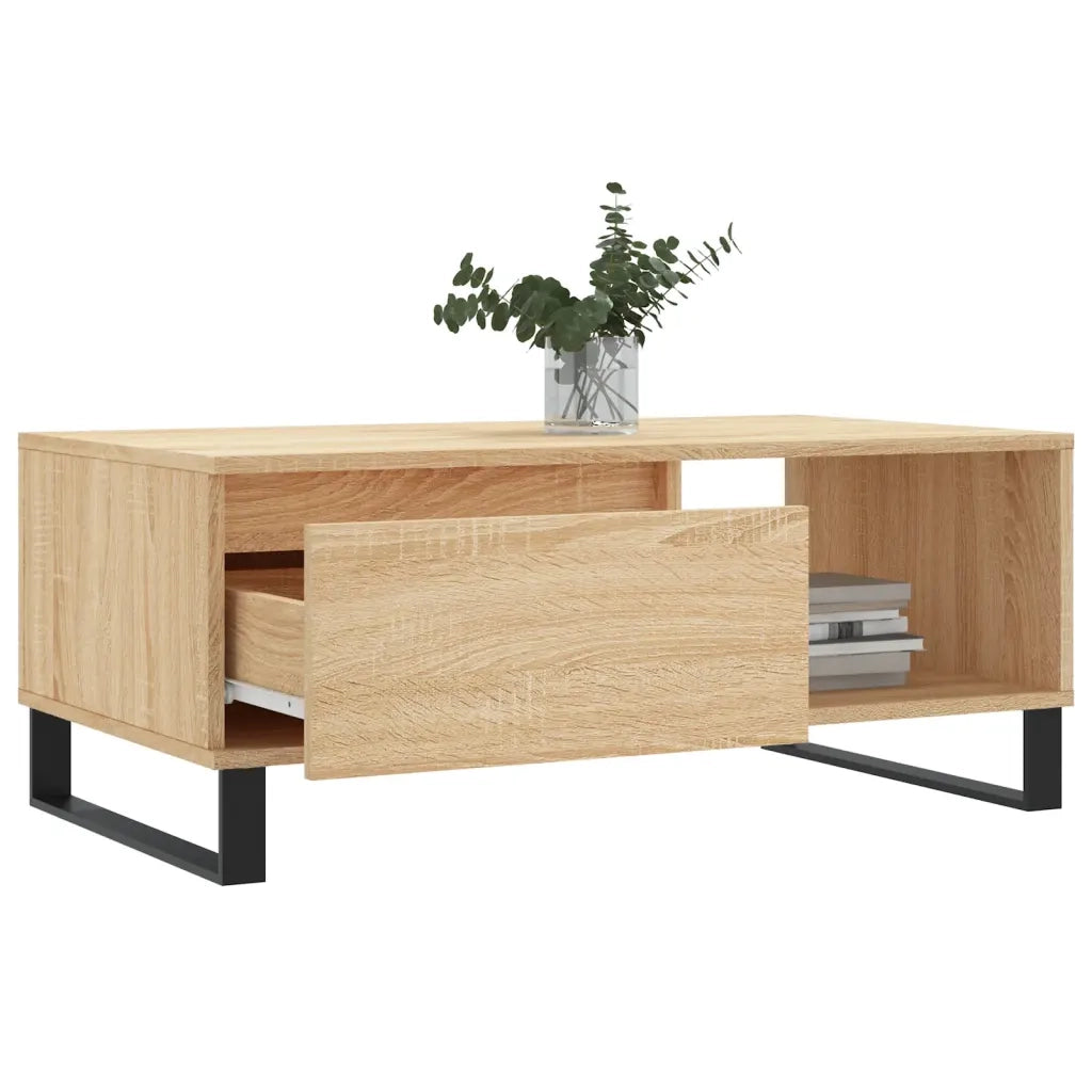 Tavolino Salotto Rovere Sonoma 90x50x36,5 cm Legno Multistrato 830575