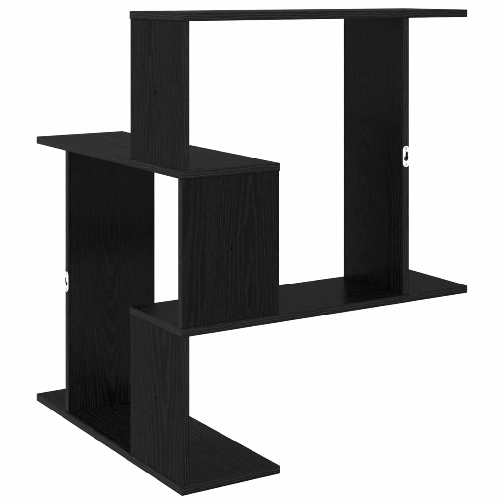 Scaffale da parete Rovere Nero 67 x 67 x 87 cm 8012221