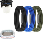 Bandini per contenitori - Cinture per bidoni - Cinturini per bidone - 3 pezzi - Adatti per contenitori da 13 a 30 galloni - Bandini per bidone - Cinture per contenitore - Per uso domestico e ufficio - Scuole e tavoli da cucina - Materiale duraturo