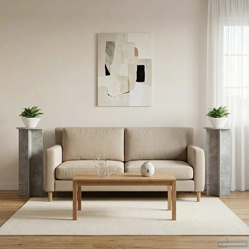 Supporto per piante 2 pcs Grigio Cemento Ø40 x 100 cm 899693