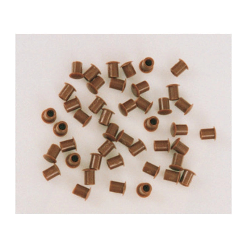 SC COPRIFORO PLASTICA MARRONE D 5 MM  50 PZ