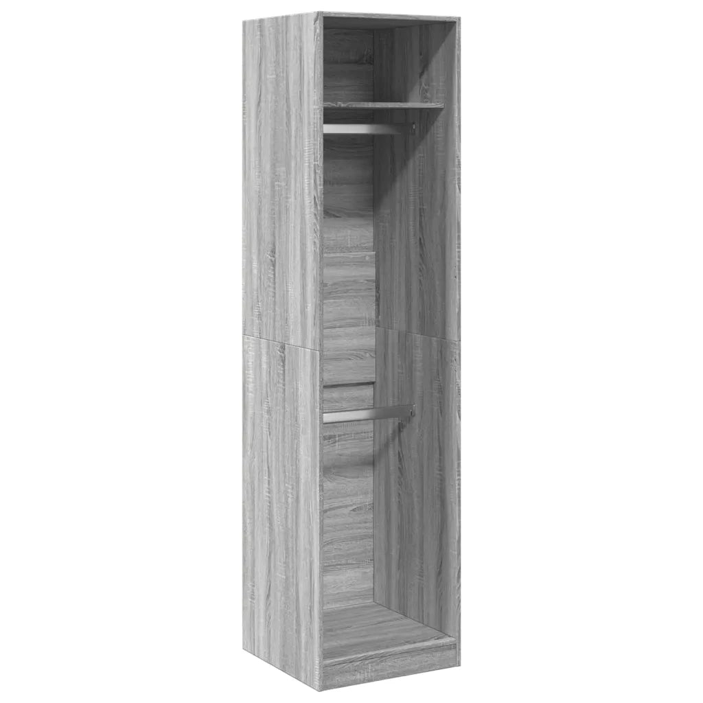 vidaXL Armadio Grigio Sonoma 50x50x200 cm in Legno Multistrato