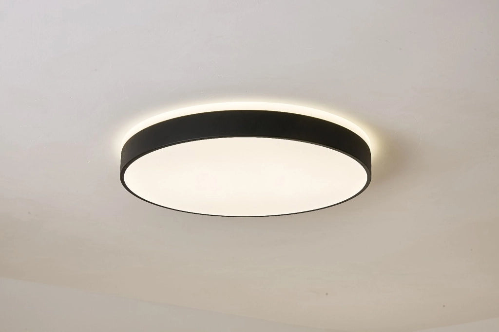 Plafoniera LED tonda Abigali Modern nera 60cm 60W 3000K