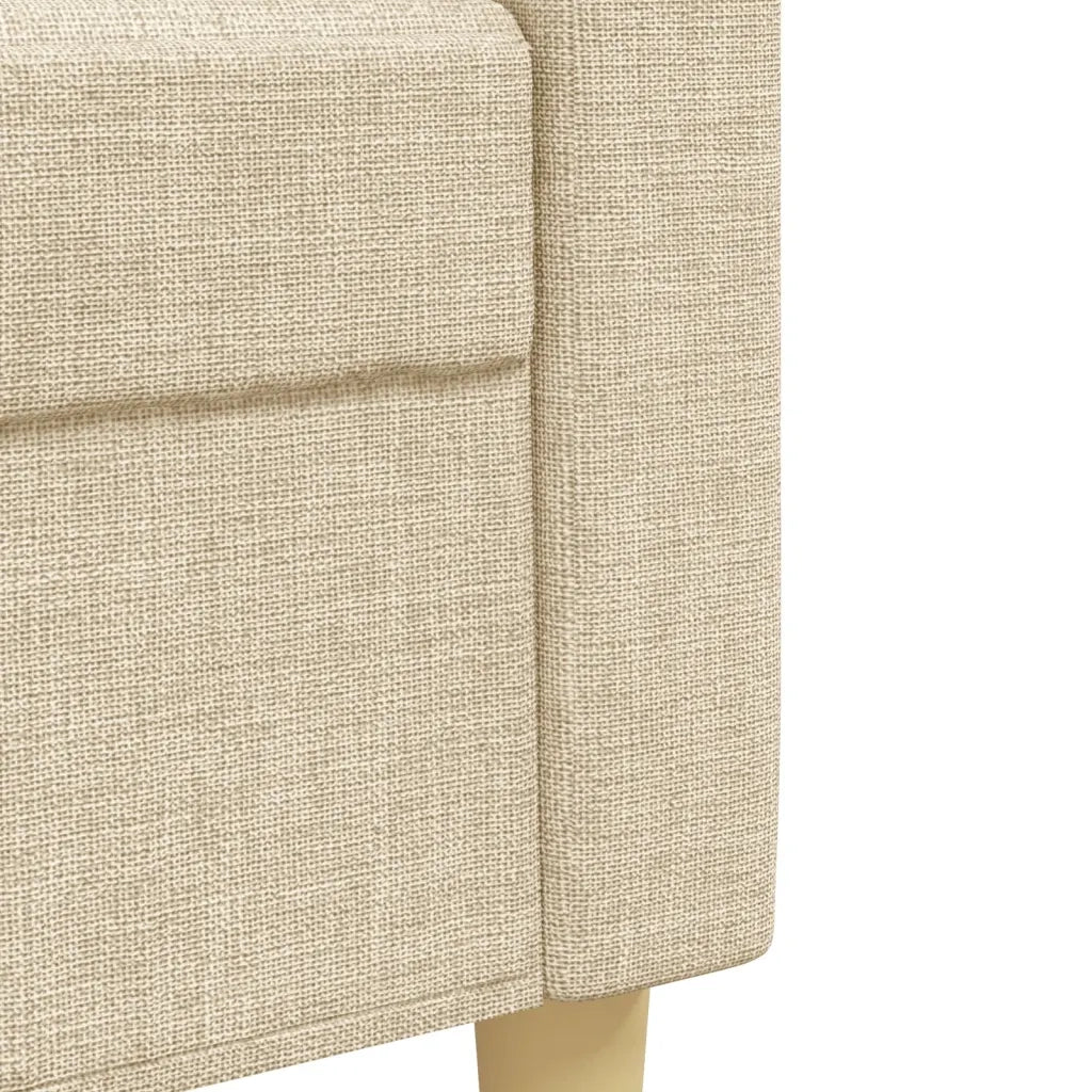 vidaXL Set di Divani 2 pz Crema in Tessuto