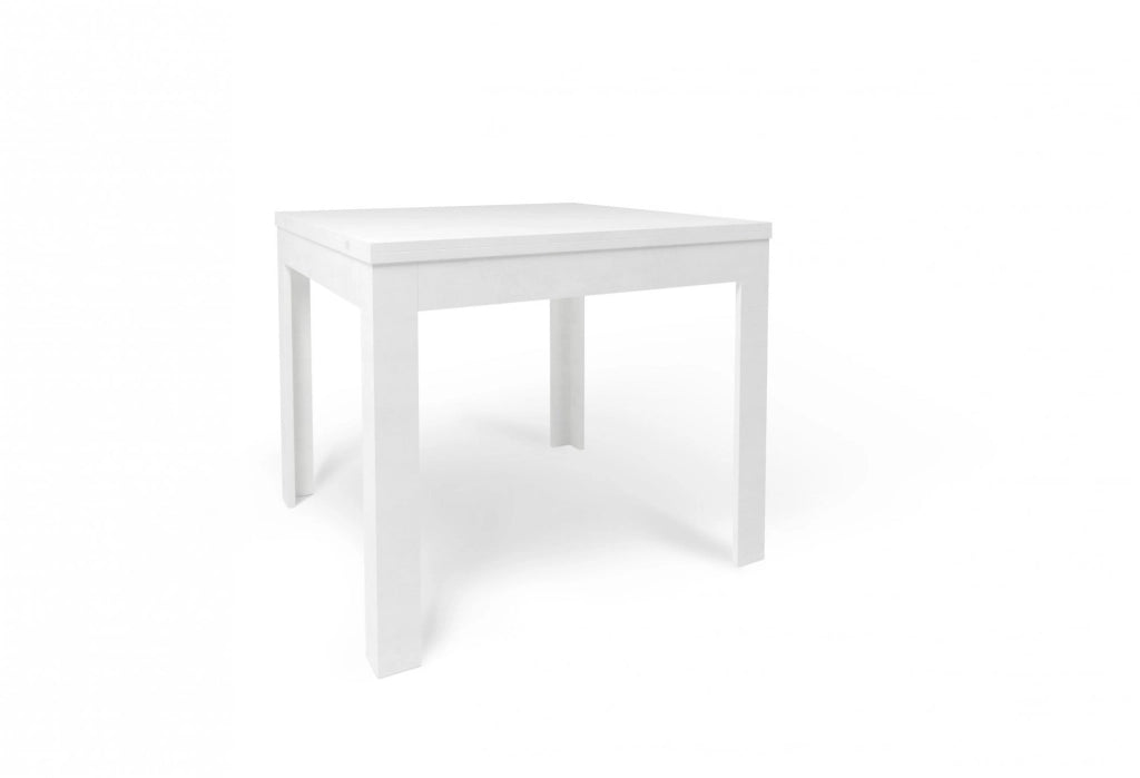 Tavolo Quadrato / Rettangolare Pieghevole Allungabile 90+90cm bianco ossido