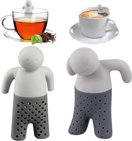 2 pezzi Filtro te a silicone - Diffusore te a silicone riciclabile - Filtro te a silicone divertente - Adatto a tutti tipi di tè in sacchetti