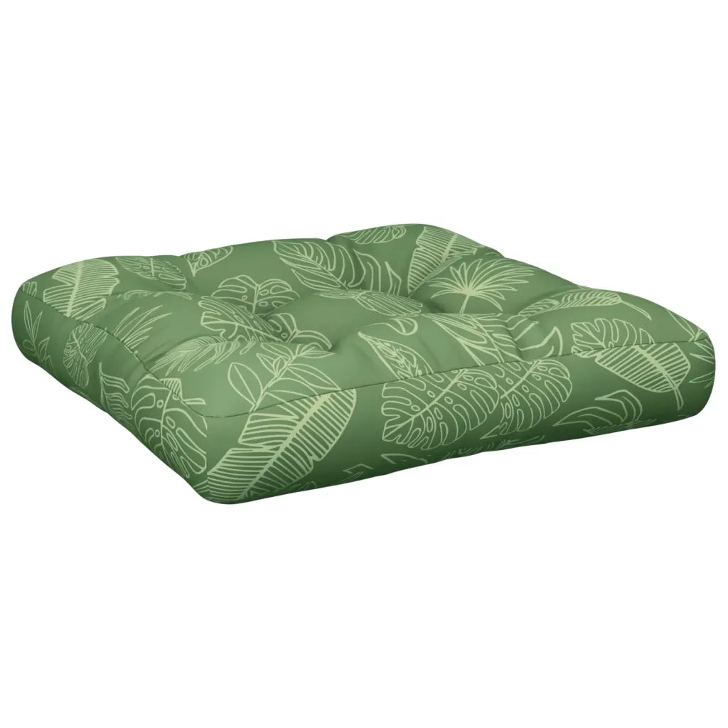 Cuscino per Pallet Motivo a Foglie 60x61,5x10 cm Tessuto Oxford 360897