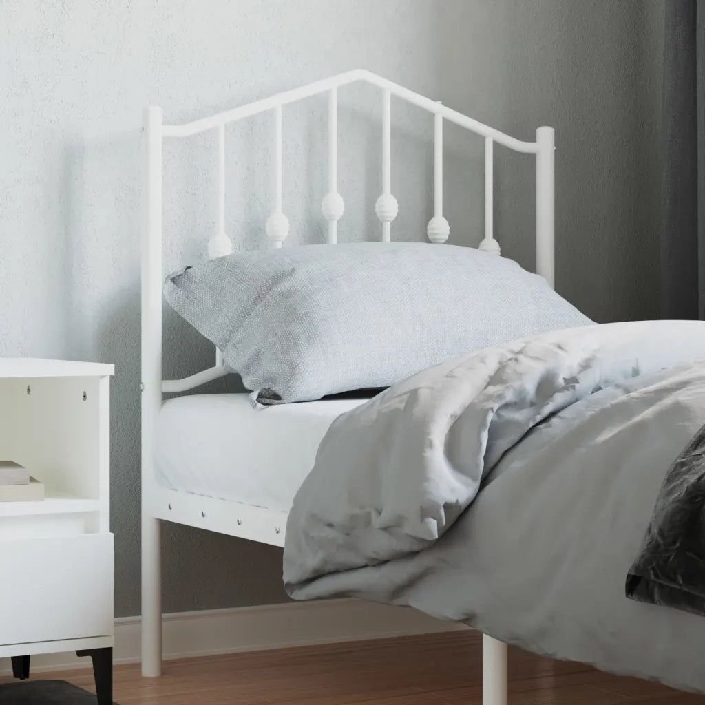 Testiera | Testata di Ricambio in Metallo Bianco 75 cm