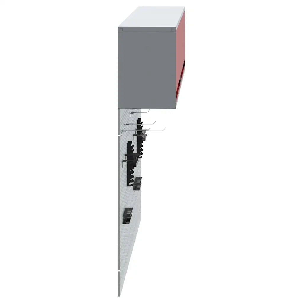 Set di armadi per attrezzi con lo scaffale 6 pcs Rosso 3321415