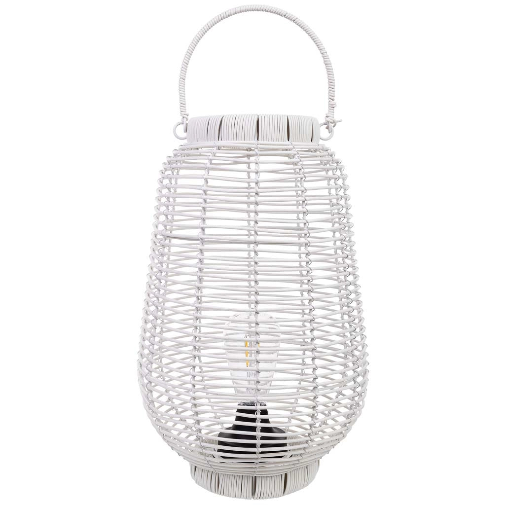 Lanterna in metallo e plastica con luce a batteria D25x39/50,5h cm